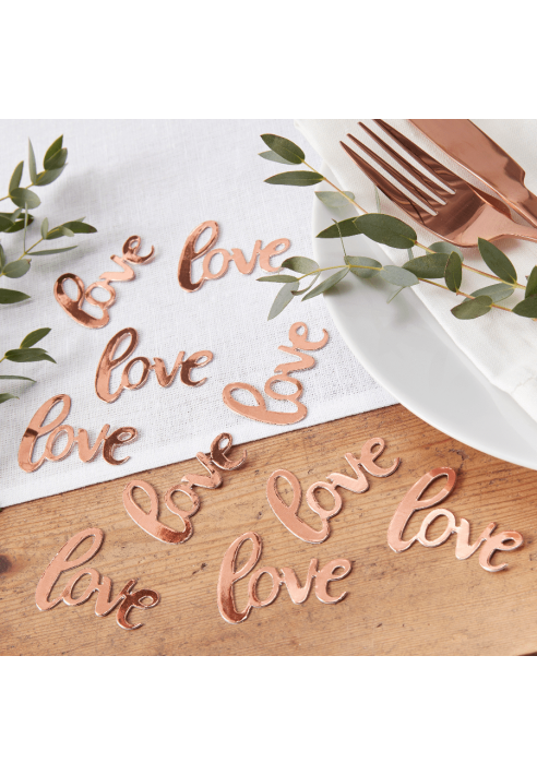 Ginger Ray BB-319 Beautiful Botanics Love Hochzeit Confetti Rose Gold ()