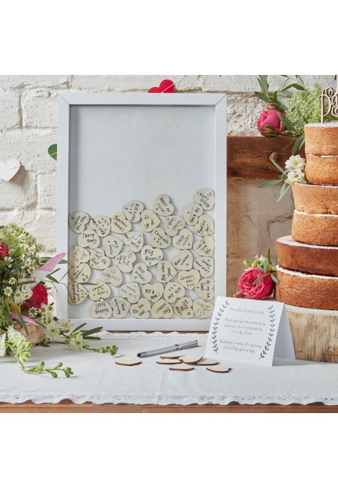 Ginger Ray Gästebuch Hochzeit „Bilderrahmen mit Herz“ - Boho ()