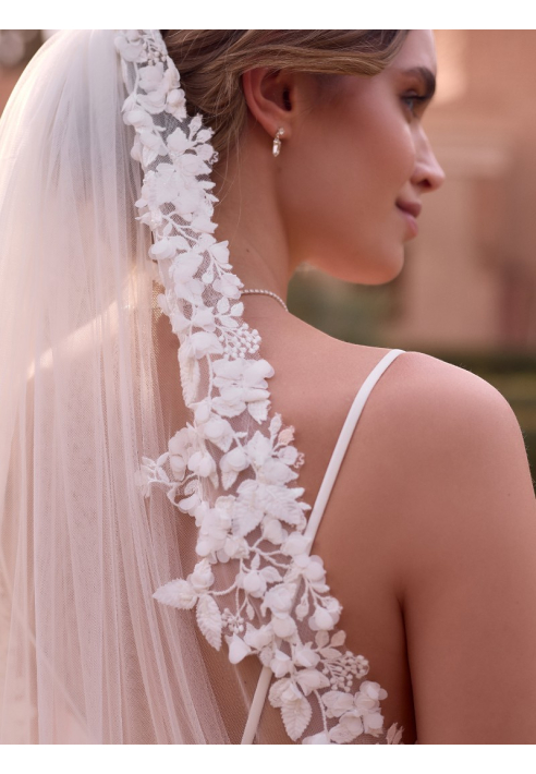 Bianco Evento S534 – Brautschleier aus Tüll in Ivory, 170 cm