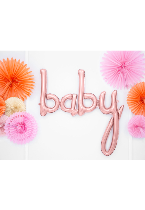 PartyDeko Folienballon Baby Rose Gold (73cm) ()
