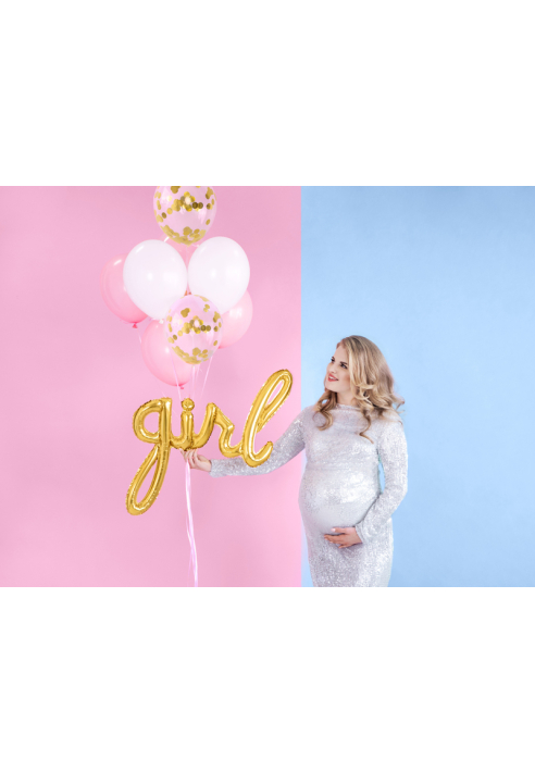 PartyDeko Folienballon Girl Gold ()