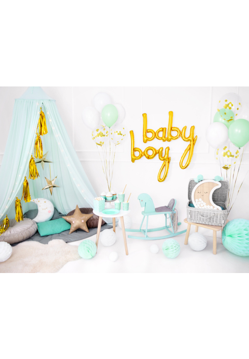 PartyDeko Folienballon Boy Gold