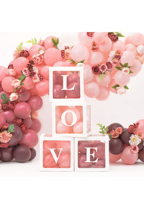 PartyDeko Ballonboxen Love