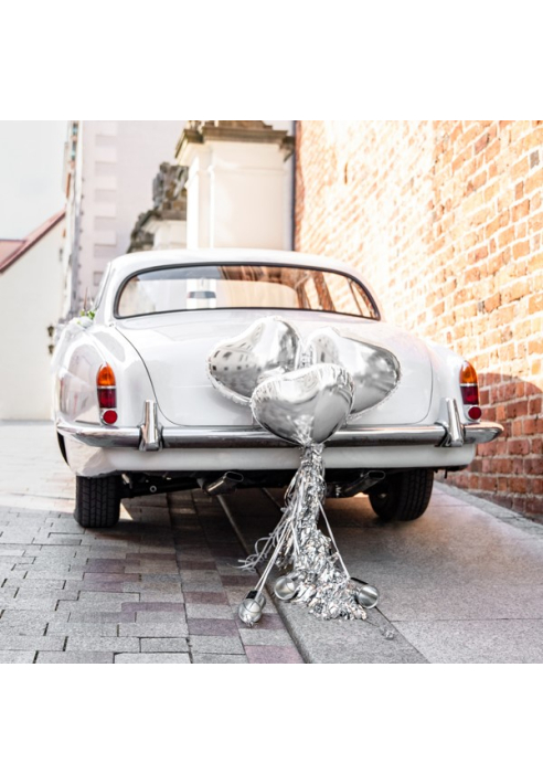 PartyDeko Auto-Deko-Kit Silber ()