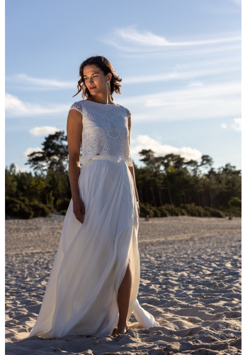 Novias Blair SD24 Brautrock aus ivory Seide