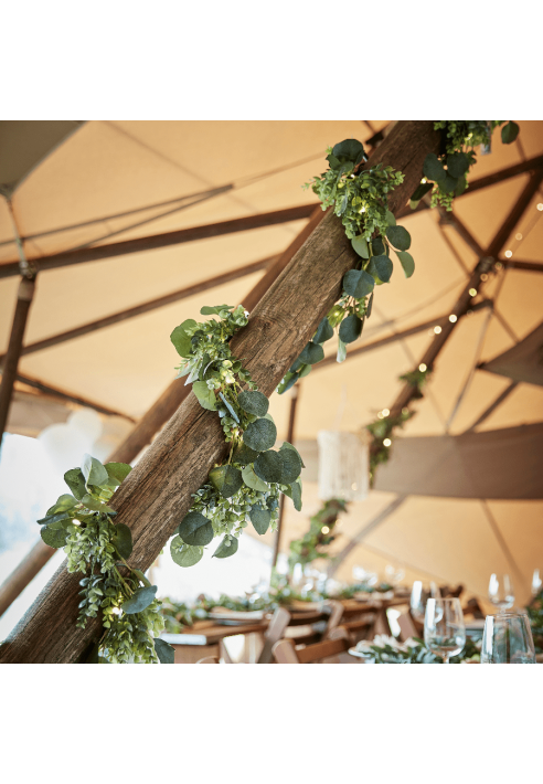 Ginger Ray BRA-302 Künstliche Girlande Botanical Laub und Lichtern ()