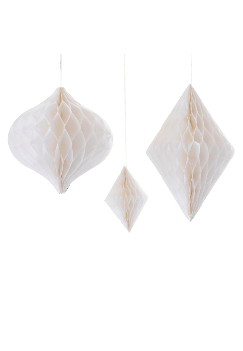 Ginger Ray BW-435 Honeycombs Weiß