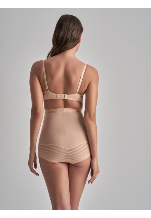 BYE BRA Powermesh High Waist Brief Beige