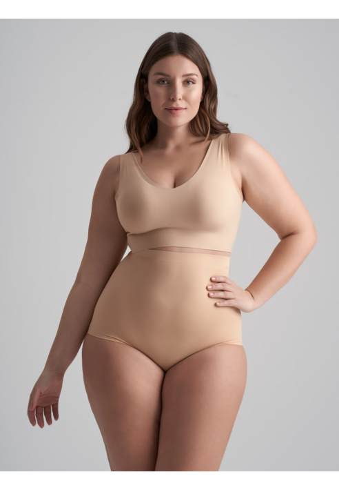 BYE BRA Invisible High Waist Brief Beigefußlinge ()