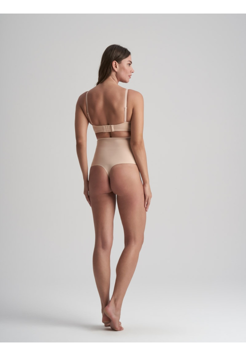 BYE BRA Waist Control High Waist Thong Beige