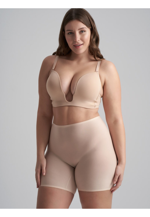 BYE BRA Uni Stretch Mid Waist Short Beige ()