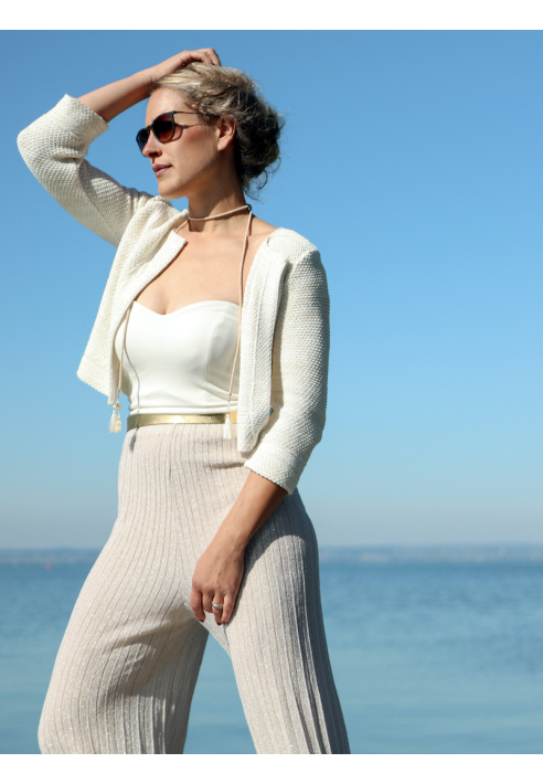 Forever & Eva P5309 Braut-Strickjacke Spitze ()