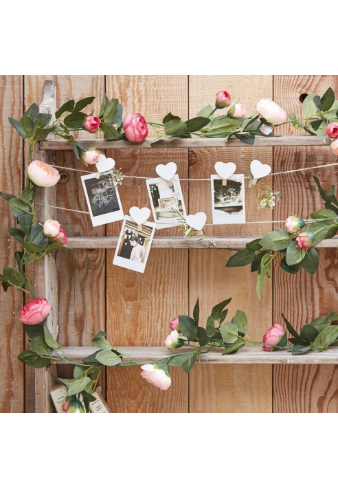 Rustic Country CW-282 Dekorative Rosen-Girlande Rosa