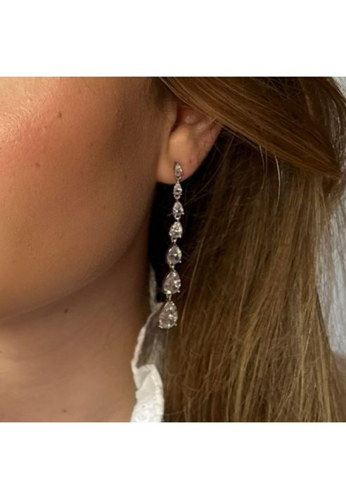 Sally Jane Bridal Ella Earrings Silver ()