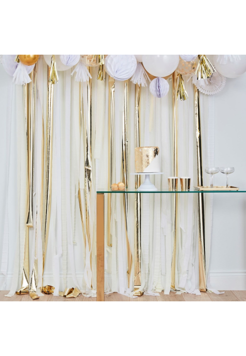 Ginger Ray MIX-188 Mix It Up Goldener Metallic Backdrop