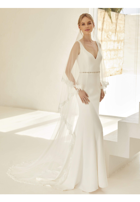 Bianco Evento S427 Schleier - 220/80 cm