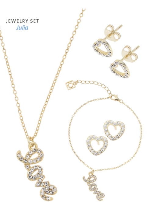 Poirier JS-009 Brautschmuck Set Julia Gold