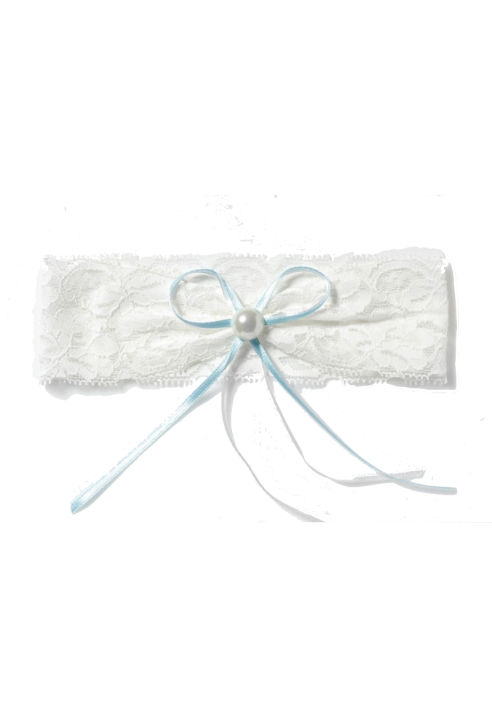 Poirier Strumpfband aus Spitze mit Perle KB-40 ()