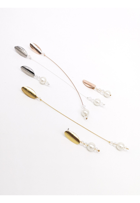 Forever & Eva O203L Langer Perlenohrring