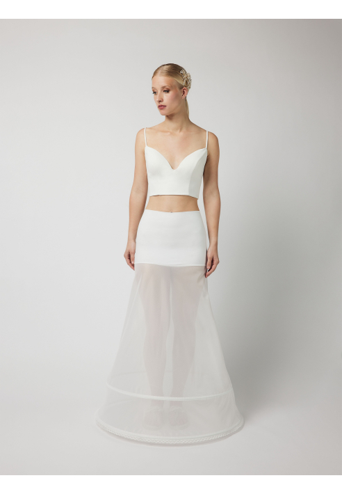 Poirier PC2-230J Reifrock A-Linie Basismodell 230 cm Ivory ()