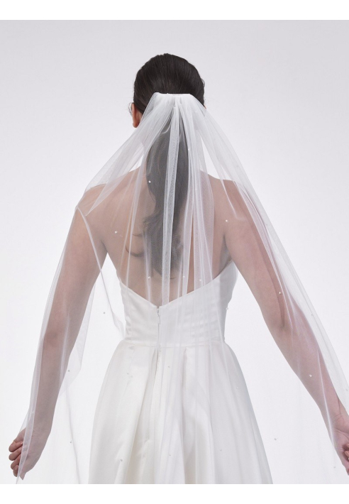 Poirier S48-120-1-Ivory Schleier - 120 cm