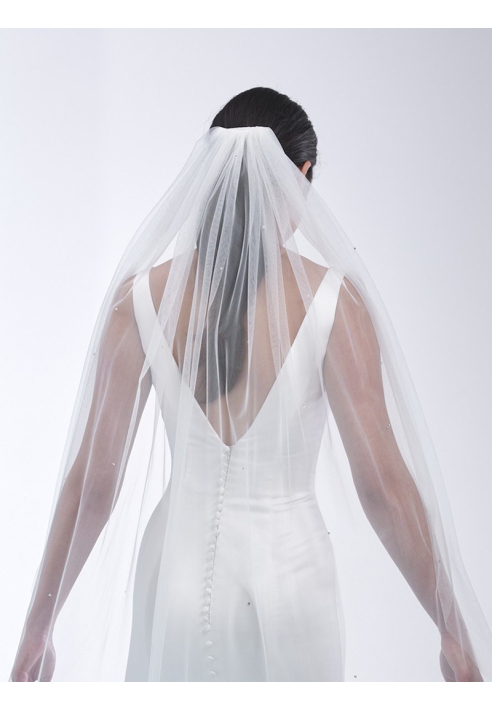 Poirier S49-120-1-Ivory Schleier - 120 cm