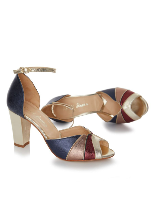 Rachel Simpson Brooke Navy-38 Brautschuhe Zweite Wahl