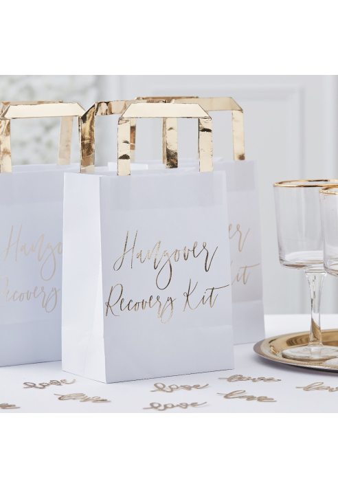 Ginger Ray GO-145 Gold Wedding Hangover Recovery Kit Taschen ()