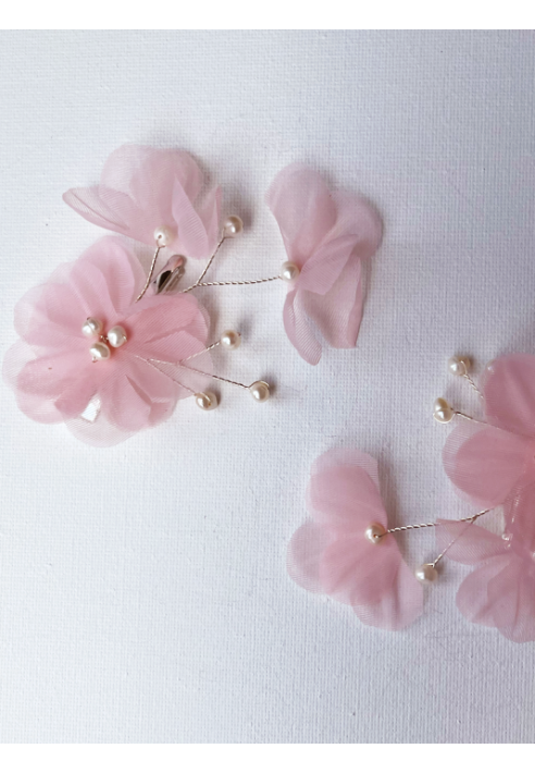 Sally Jane Bridal Rose Haarspange Silber