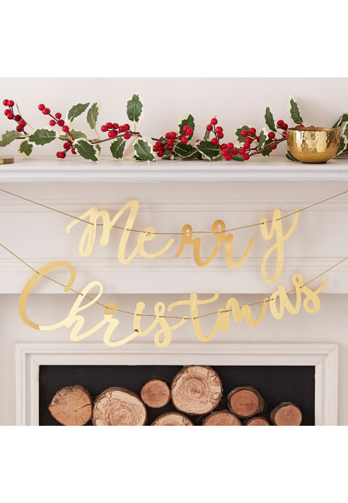 Ginger Ray TRAD-311 Traditional Touches Merry Christmas Girlande