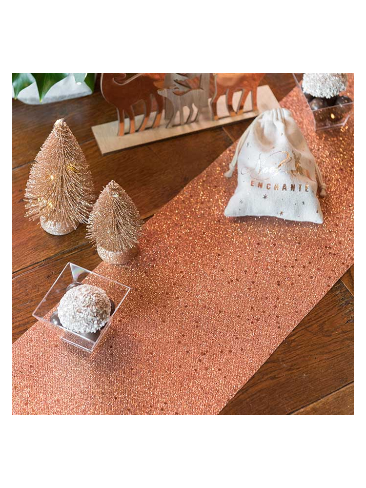 Santex Glitter Rose Gold Tischläufer main product photo
