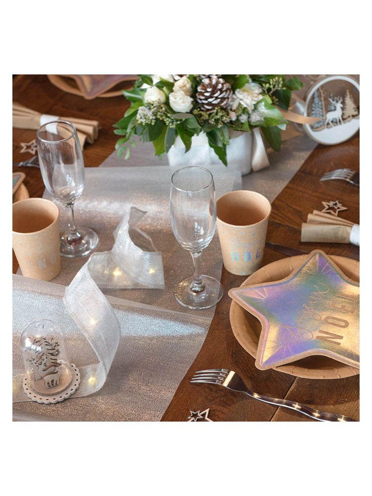 Santex Metallic Silber Tischläufer main product photo