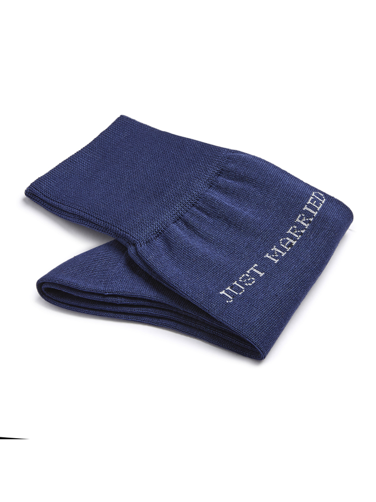 Carlo Lanza Just Married Blaue Baumwollsocken main product photo
