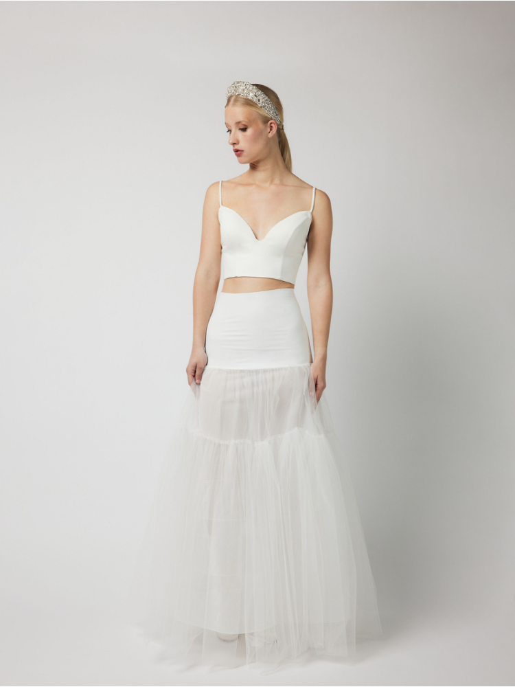 PO-PC75-150J A-Linien-Petticoat, ultraleicht – Ivory main product photo