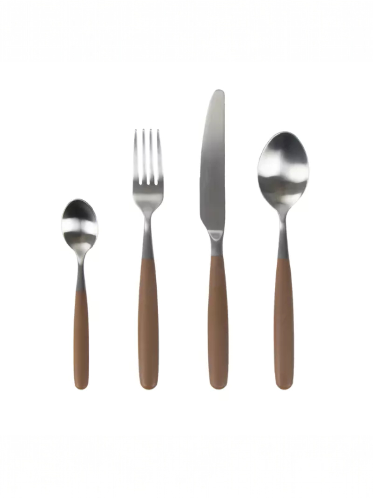 Pomax RENOIR – Besteckset 16-teilig 18/10 – Edelstahl – Braun main product photo