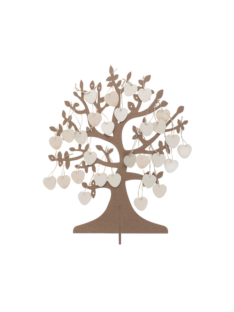 Wunschbaum mit Holzherzen (50 Stück) main product photo