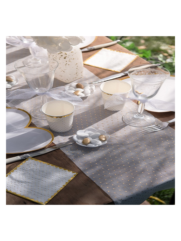 Santex Weiß Goldener Tischläufer main product photo