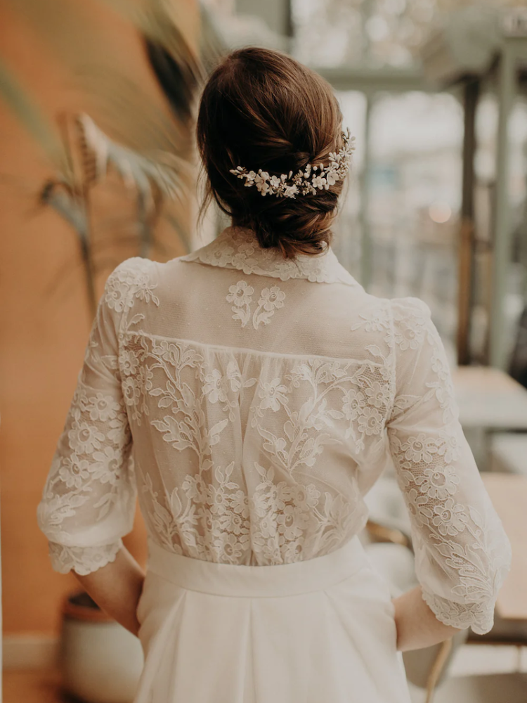 Lizeron Perrine Haarkamm Weiß main product photo