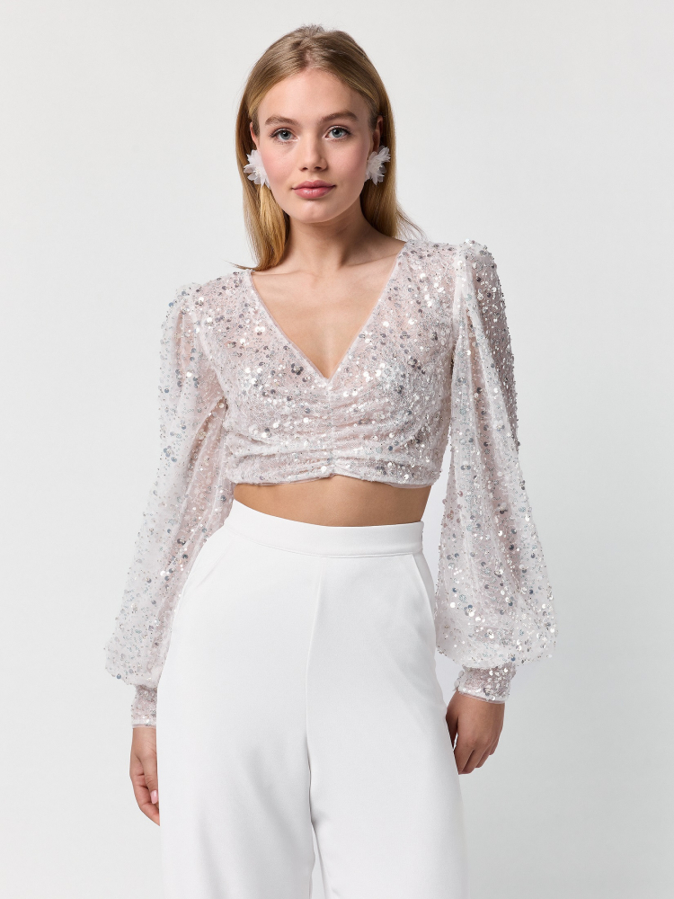 Poirier T-75426 Top | Pailletten main product photo