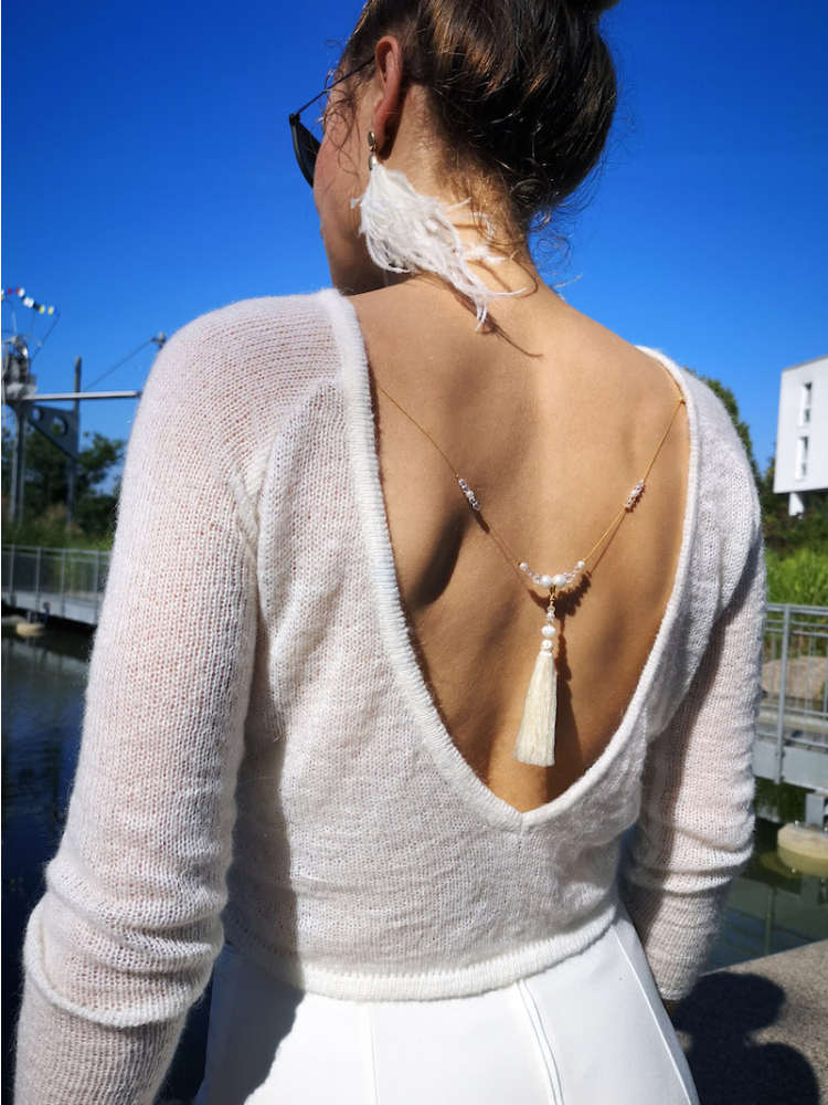 Forever & Eva Brautpullover aus leicht transparentem Strick P5300 main product photo