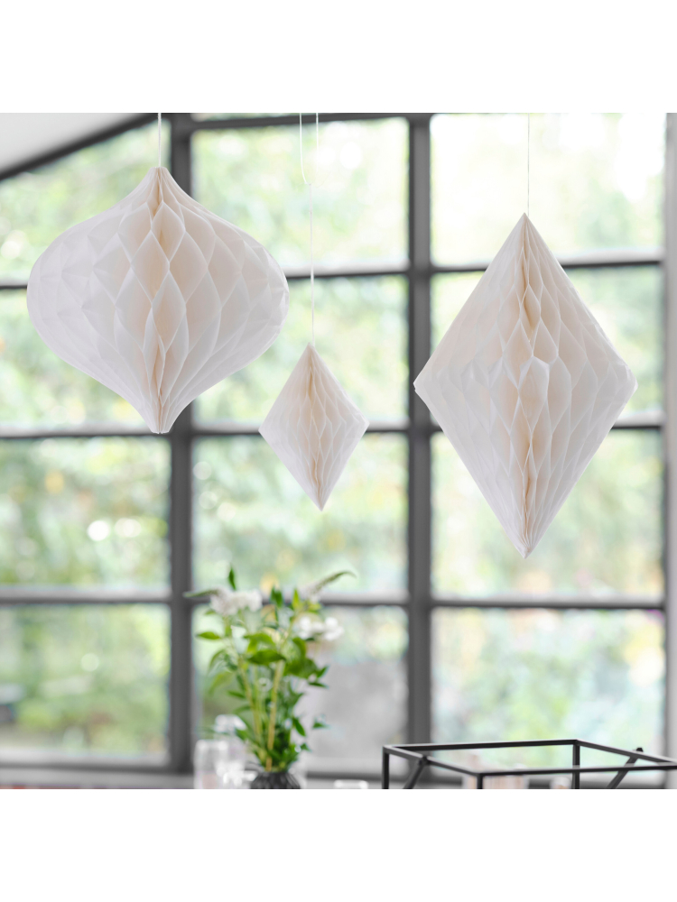 Ginger Ray BW-435 Honeycombs Weiß main product photo