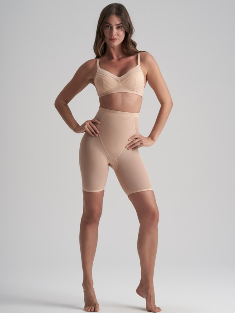 BYE BRA Powermesh High Waist Short Beige main product photo
