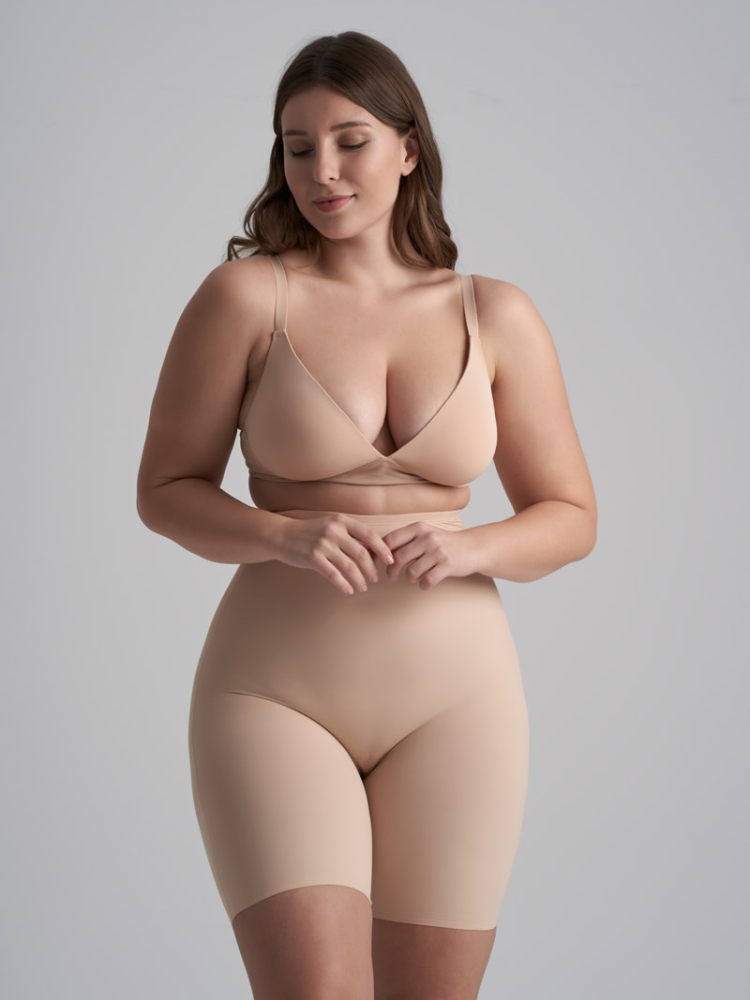 BYE BRA Sculpting High Waist Short Beige main product photo