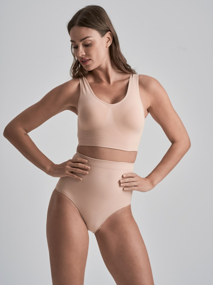 BYE BRA Soft Touch Mid Waist Brief Beigefarben main product photo