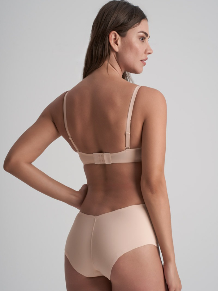 BYE BRA Low Back Mid Waist Brief Beige main product photo