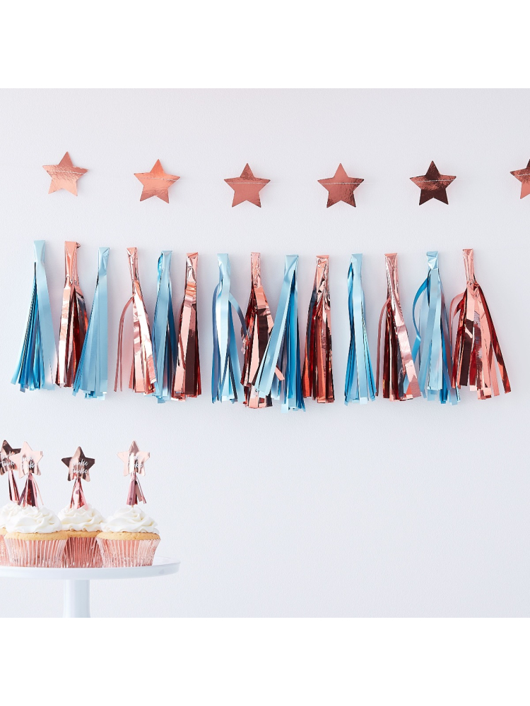 Ginger Ray TW-810 Twinkle Twinkle Blaue Quastengirlande main product photo