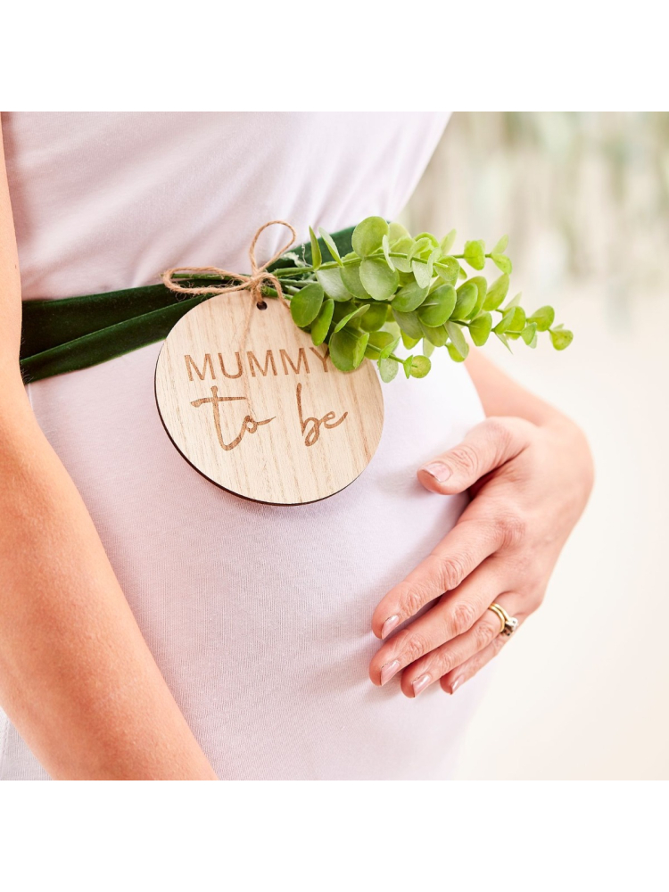 Ginger Ray BAB-122 Botanical Baby Samtschärpe main product photo