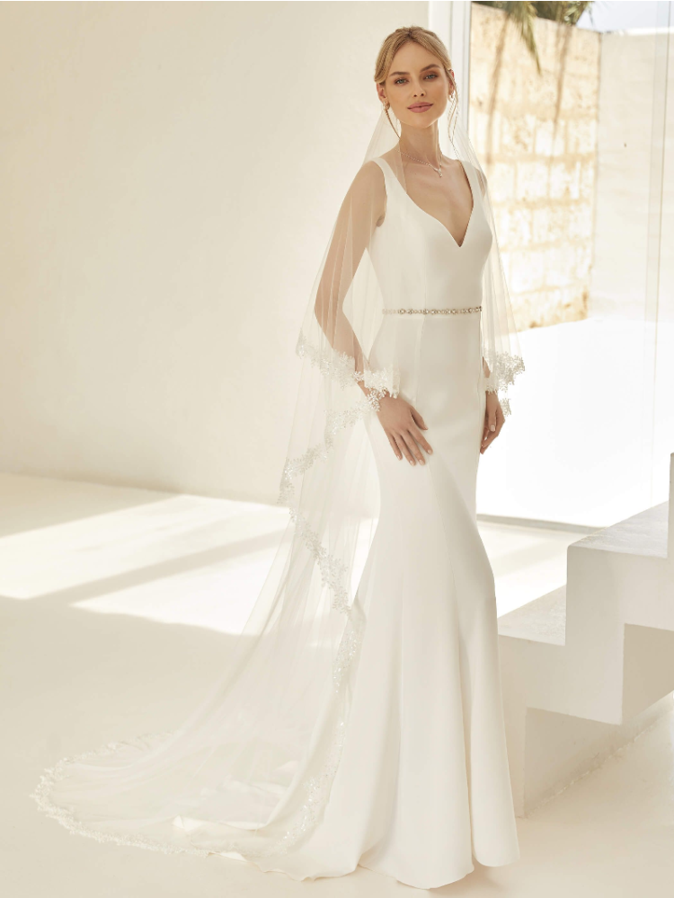 Bianco Evento S427 Schleier - 220/80 cm main product photo