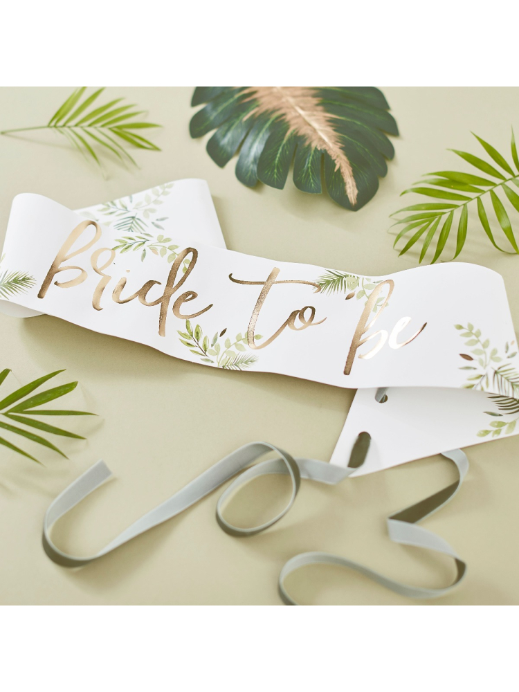 Ginger Ray BS-424 Botanical Hen Bride to Be Schärpe main product photo