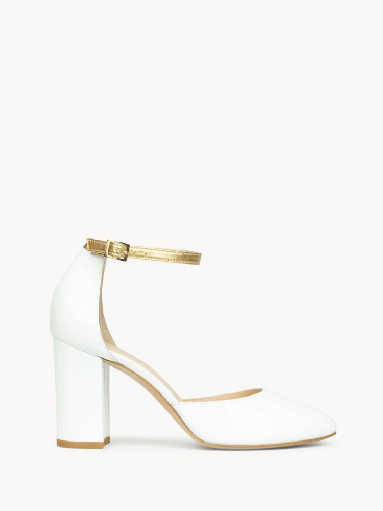 Moments by Content Amber Brautschuhe Weiß Gold main product photo